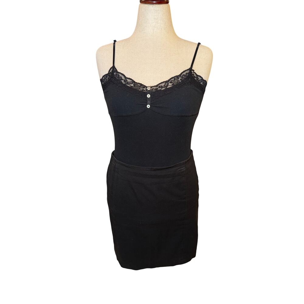 Banana Republic Black Pencil Skirt Petite Size 10